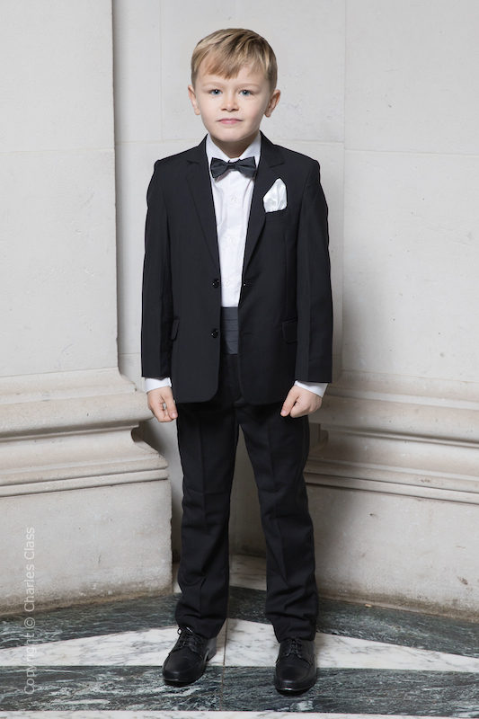 Boys Black Tie Formal Dinner Suit | Black Tie Wedding Suit | Charles Class